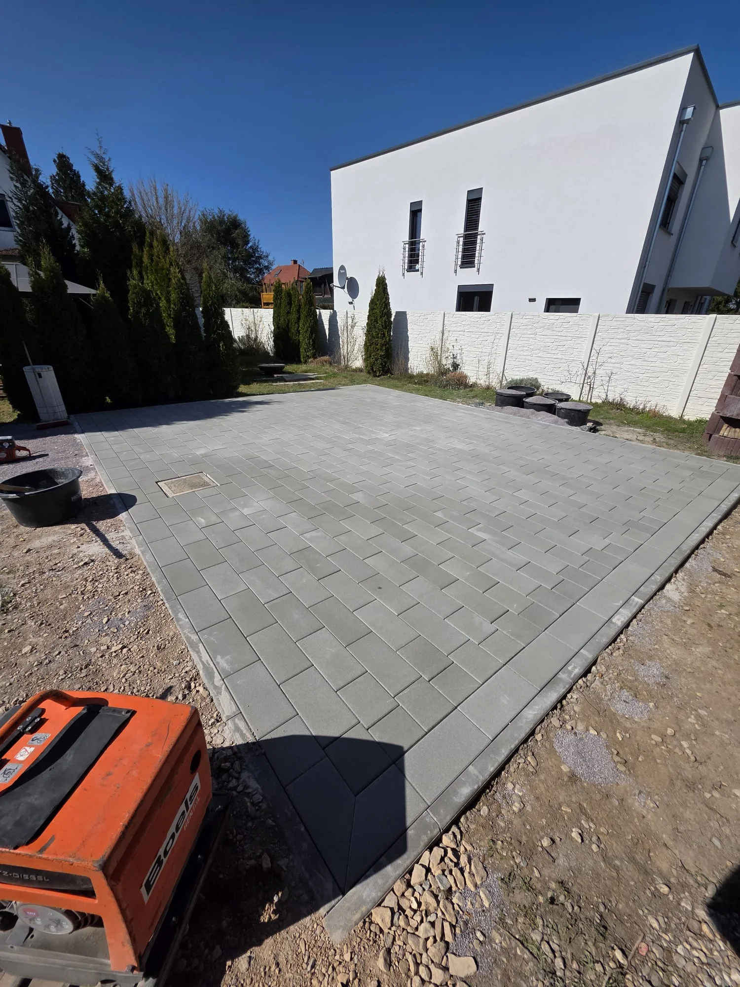 terrasse pflasterarbeiten